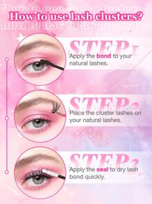 640PCS Individual Lash Clusters Large Capacity 30D+40D+50D D Curl 9-16mm DIY Lash Clusters Natural Look&Extra Thick&Wispy&Ultra Soft&Super Light Reusable Individual Segmented False Eyelashes Eyelash Extension Kit With Makeup Tools 2 Lash Brushes For Begin