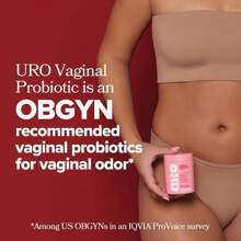 URO URO O Vaginal Probiotics For Women PH Balance With Prebiotics - 60 Count
