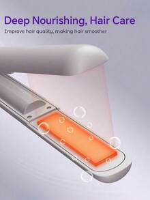 Mini 2-In-1 Wireless Tourmaline Ceramic Hair Curler Hair Straightener With Intelligent Constant Temperature Setting Portable Micro Coil Hair Straightener Hair Curler Easy To Carry On Business Trips