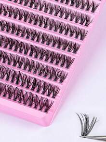 200PCS Fluffy Lash Clusters 40D, Individual Eyelash Thick Cluster Eyelash Extensions D Curl Lashes Clusters ,DIY Lash Extension Kit Set, Lashes Clusters 200PcsIndividual Lashes 8-16MM Wispy Cluster Lashes With Bond&Seal Tweezers For Self Application At Ho