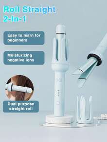 Automatic Curling Iron, Hair Curler Wand Rotating, 4 Adjustable Temperature Levels, Fast Self Spinning Styling, Quick Heating, 28mm Large Wave Curls Suitable For Slouchy People, Easy To Use