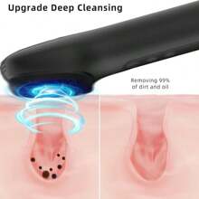 Facial Cleansing Brush Portable Waterproof Rechargeable Face Wash Brush, Electric Deep Cleaning For Men &Amp; Women (Black)