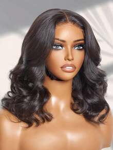 Bob Wig Human Hair Pre Plucked 12 Inch 13X4 Lace Closure Human Hair Bob Wigs Body Wave Human Hair Wig For Women 200% Density Human Hair