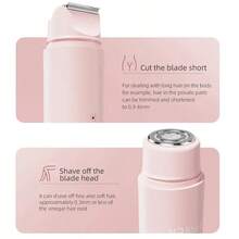 2-In-1 Electric Shaver, Suitable For Women - Dual Head Bikini Trimmer, Wet & Dry Use, Cordless Rechargeable Painless Hair Remover For Bikini, Eyebrows, Underarms And Face - Gentle Beige Friendly, Painless, Portable, USB Charging, Lithium Battery, Ergonomi