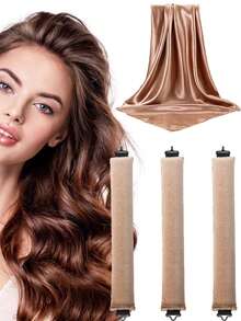 4/5 Piece Set Of Women's Curling Tools, Silky And Supple Heat-Free Curling Hair Set, Including Curling Iron And Electric Curling Iron, Suitable For Sleeping, High Resilience Rubber Filling, Softer And More Durable, Easy To Create Curly Hair, A Must-Have F