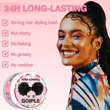 GOIPLE 7pcs Hair Care Set Edge Control Long-Lasting Hold Tames Frizz Rose & Black Castor Oil Nourishes Scalp Strengthens Hair Satin Bonnet Protects Hair Overnight Combs Brushes For Gentle Detangling Bands For Secure Styling For Daily Hair Nourishment & St