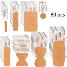 80 PE Soft Rubber Bandages, Waterproof And Breathable, Multi-Layer Waterproof And Breathable With Padding For Wound Care, Multipack, Includes Knuckle Bandages For Emergency Kit Bag