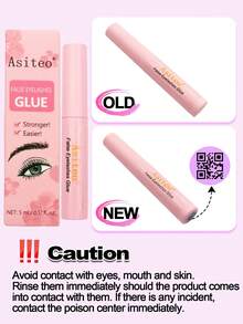 1 Piece 5Ml White Color Eyelash Glue. Effect Is Transparent And Invisible.Natural, Long-Lasting, Mild, Non-Irritating,Firm, And Suitable For Newbies. Water-Resistant, Sweat-Resistant, Adopting Quick Drying Formula.Lash Glue,Eyelash Glue