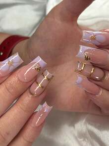 Fashion Manicure Random Delivery!Elevate Your Style With, 24Pcs For Women And Girls, Daily Life And Party Use Nail Supplies Nails