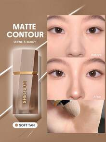 SHEGLAM Sun Sculpt Liquid Contour-Soft Tan Gel Cream Contour Non-Greasy Long Lasting Highly Pigmented Natural Contour Contouring Weightless Bronzer Brown Contour & Bronzer Brand Beauty Makeup Face Paint Cosmetic For Women Girls Perfect For Fall Winter Ide