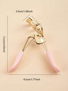 [Exquisite Gold - Pink Eyelash Curler] With A Gold - Pink Color Scheme, It Looks Great. The Silicone Cushion Is Gentle And Won't Harm The Eyelashes, And It Can Easily Create A Natural And Long - Lasting Curled Shape. The Handle Fits The Hand Shape, Provid