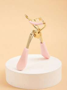 [Exquisite Gold - Pink Eyelash Curler] With A Gold - Pink Color Scheme, It Looks Great. The Silicone Cushion Is Gentle And Won't Harm The Eyelashes, And It Can Easily Create A Natural And Long - Lasting Curled Shape. The Handle Fits The Hand Shape, Provid