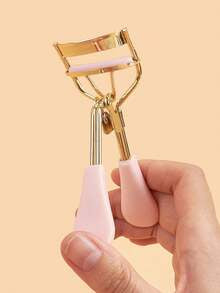 [Exquisite Gold - Pink Eyelash Curler] With A Gold - Pink Color Scheme, It Looks Great. The Silicone Cushion Is Gentle And Won't Harm The Eyelashes, And It Can Easily Create A Natural And Long - Lasting Curled Shape. The Handle Fits The Hand Shape, Provid