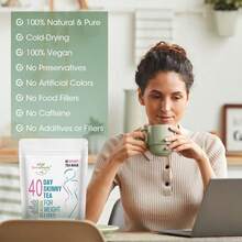 MULITTEA GoGo GreenPeople 40-Day Herbal Tea For Women (40 Bags, 4.2oz/120g) – With Lotus Leaf/Winter Melon/Cassia Seed, Supports Weight Loss Support/Skin/Gut/Metabolism