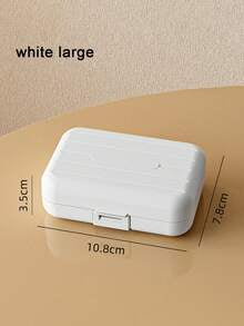 1pc 7-Compartment Portable Travel Mini Pill Case, Waterproof Moisture-Proof Pill Storage Container, Suitable For Storing Medication, Rings And Other Small Items