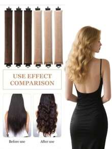 4/5 Piece Set Of Women's Curling Tools, Silky And Supple Heat-Free Curling Hair Set, Including Curling Iron And Electric Curling Iron, Suitable For Sleeping, High Resilience Rubber Filling, Softer And More Durable, Easy To Create Curly Hair, A Must-Have F
