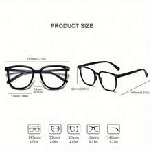 3pcs Unisex Square Frame Daily Wear Optical Glasses, Campus Style Face-Flattering Blue Light Blocking Glasses