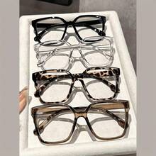 3pcs Unisex Square Frame Daily Wear Optical Glasses, Campus Style Face-Flattering Blue Light Blocking Glasses