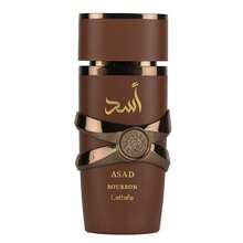 Lattafa Asad Bourbon Eau De Parfum Spray 3.4 Oz / 100 Ml (Unisex) | Pink Pepper, Cacao & Vanilla Bourbon, Warm Amber Spicy Long Lasting Fragrance