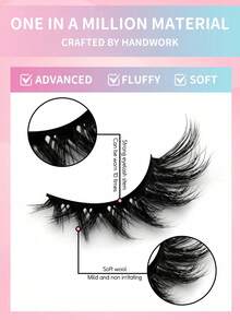5 Pairs/5Pairs*2 Of Luxurious Fluffy False Eyelashes - Thick, Wispy, 3D Volume, Reusable, Soft, Lightweight, Faux Mink Strip Lashes For Dramatic Eye Makeup Look Strip Lashes, Lashes, Eyelashes, Fake Lashes