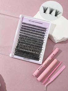 40pcs False Eyelashes Set, High Capacity Hot-Melt Natural Beginner Single Cluster DIY Segmental Eyelashes Kitlash Clusters Kit,Lashes,Eyelashes,Fake Lashes
