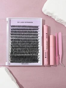 40pcs False Eyelashes Set, High Capacity Hot-Melt Natural Beginner Single Cluster DIY Segmental Eyelashes Kitlash Clusters Kit,Lashes,Eyelashes,Fake Lashes
