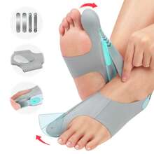 Tech Love 1 Pair Corrector Bunion  Toe Separator For Women Men, Toe Separator In Shoes With Gel Cushion Pads For Big Toe, Adjustable Toe Separator Sleeves With 4 PCS Fixing Plates For Day Night(Large)