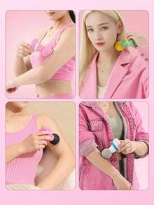 New Mini Massager Muscle Relaxation Fascia Gun Home Vibration Massage Instrument Mini Convenience Jiefascial Apparatus 300mAh Portable Mini Electric Massager, USB Rechargeable, Suitable For Body, Back, Neck, And Waist Massage, Ultra-Lightweight