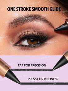 SHEGLAM Ez Glide Matte Eyeliner Pencil Highly Pigmented Black Smoky Eyes Matte Eyeliner Pencil Smudge-Proof Long-Lasting Ultra-Fine  Eyeliner Blendable Smooth Cat Eye Eye Make Up Black Eyeliner Henna Brand Beauty Makeup Face Paint Cosmetic For Women Girls