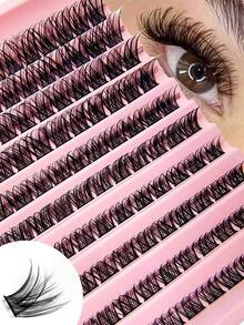Asiteo 110 Pcs Lash Clusters , DIY Individual Lashes Natural Look Wispy Eyelashes Extension 8-16mm D Curling Fluffy Reusable False Eyelashes DIY At Homelash Clusters,Eyelash Clusters,Individual Eyelashes,Lashes,Fake Lashes