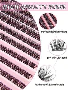 Asiteo 110 Pcs Lash Clusters , DIY Individual Lashes Natural Look Wispy Eyelashes Extension 8-16mm D Curling Fluffy Reusable False Eyelashes DIY At Homelash Clusters,Eyelash Clusters,Individual Eyelashes,Lashes,Fake Lashes