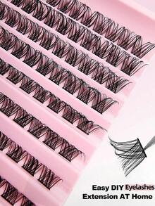 Asiteo 110 Pcs Lash Clusters , DIY Individual Lashes Natural Look Wispy Eyelashes Extension 8-16mm D Curling Fluffy Reusable False Eyelashes DIY At Homelash Clusters,Eyelash Clusters,Individual Eyelashes,Lashes,Fake Lashes