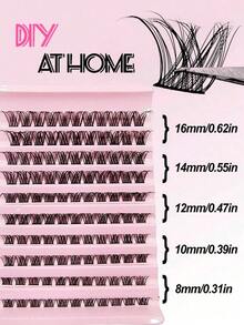 Asiteo 110 Pcs Lash Clusters , DIY Individual Lashes Natural Look Wispy Eyelashes Extension 8-16mm D Curling Fluffy Reusable False Eyelashes DIY At Homelash Clusters,Eyelash Clusters,Individual Eyelashes,Lashes,Fake Lashes
