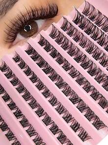 Asiteo 110 Pcs Lash Clusters , DIY Individual Lashes Natural Look Wispy Eyelashes Extension 8-16mm D Curling Fluffy Reusable False Eyelashes DIY At Homelash Clusters,Eyelash Clusters,Individual Eyelashes,Lashes,Fake Lashes