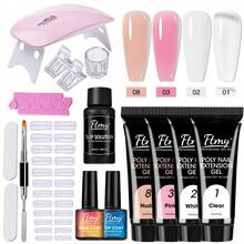 Ftmy FTMY The Nail Technician's Same Extension Gel Nail Polish Tool Set Includes Extension Glue, Rhinestones, Nail Brushes, Mini Lights, Etc., Making It Easy To DIY Professional Nails At Home, And The Party Can Amaze The Audience Every Day