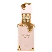 Lattafa Eclaire Eau De Parfum 3.4 Oz / 100 Ml | Long-Lasting Sweet Gourmand Perfume For Women | Vanilla, Caramel, Milk & White Floral Fragrance