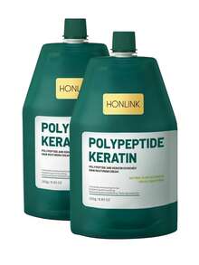 HONLINK 2x Keratin Peptide Hair Masks, Argan Oil & Amino Acids Deep Conditioner, Salon-Level Smoothing & Shine Treatment For Dry Damaged Hair, Nourishing Repair, Travel Friendly