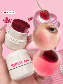 SHEGLAM Jelly-Licious Hydrating Lip & Blush Tint-Howdy 4 Colors Watery Blush Stick Long Lasting Pigment Dual-Use Natural Pigment Jelly Texture Face Makeup Rare Brand Beauty Makeup Face Paint Cosmetic For Women Girls Perfect For Fall Winter Ideal For Y2K F