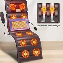 1 Set Of Large Full-Body Heating Massager With Neck And Foot Device And Massage Headrest,Lumbar Mat