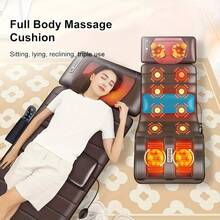 1 Set Of Large Full-Body Heating Massager With Neck And Foot Device And Massage Headrest,Lumbar Mat