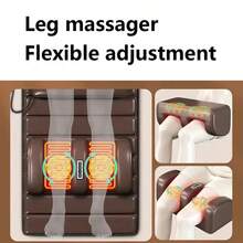 1 Set Of Large Full-Body Heating Massager With Neck And Foot Device And Massage Headrest,Lumbar Mat