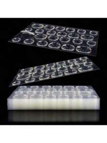 288pcs 12 Sheets Adhesive Tabs Waterproof Breathable Glue Tabs DoubleSided Nail Jelly Sticker Super Sticky Fake Nail Glue Stickers Transparent Flexible For Manicure