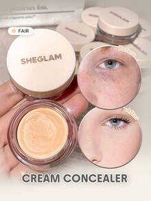 SHEGLAM Rapid Retouch Cream Concealer-Fair Rapid Retouch Cream Concealer-Fair Full Cover Cream Concealer Long Lasting Brighten/Brightening Full Coverage/High Coverage Corrector Weightless All-Day Hydrate Concealer Brand Beauty Makeup Face Paint Cosmetic F