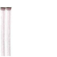 6Pcs Hair Tinsel Clip In 23.6Inch Glitter Tinsel Hair Extensions Clip In Hair Tinsel Kit Heat Resistant Shiny Sparkle Fairy Hair Accessories For Women (Pink)