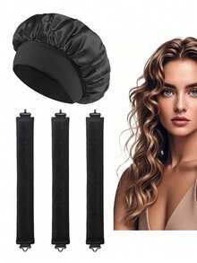 4/5 Piece Set Of Women's Curling Tools, Silky And Supple Heat-Free Curling Hair Set, Including Curling Iron And Electric Curling Iron, Suitable For Sleeping, High Resilience Rubber Filling, Softer And More Durable, Easy To Create Curly Hair, A Must-Have F