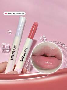 SHEGLAM Pout-Perfect Shine Lip Plumper-Pink Flamingo Moisturizing Plumping Solid Lip Gloss Non-Stick Nourishing Lip Plumping Serum Coconut Oil Lipstick Lip Cosmeticspink Lip Plumper Brand Beauty Makeup Face Paint Cosmetic For Women Girls Perfect For Fall