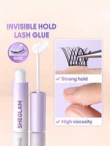 SHEGLAM Longwear Invisible Hold Lash Glue-Clear Brand Beauty Makeup Face Paint Cosmetic For Women Girls Perfect For Fall Winter Ideal For Y2K Fancy Fashion Suitable For Birthday Christmas Present Party Ready Best Color
