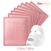 8 Pcs Collagen Deep Facial Mask, Including Moisturizing Facial Mask, Collagen, Hyaluronic Acid, Alcohol-Free, Suitable For All Light Beige Types, Unisex-Adult, Light Beige Care, Local Warehouse