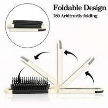 1 Pc /2Pc/4Pc/ 6Pc Foldable Hair Brush With Mirror, Compact Travel Hair Brushes Folding Hairs Brush For Women And Men, Portable Mini Pocket-Size Massage Comb For Gym, Trips, Purse And Styling (Retractable Mirror)