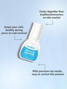 Nail Glue Remover Glue 15ml For False Nails, Press On Nails Glue Remover For Fake Nail Tips Acrylic Nail Adhesive Remover With Cuticle Pusher